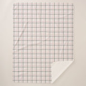 Soft, warm combinations of pink and brown stripes  シェルパブランケット (正面)