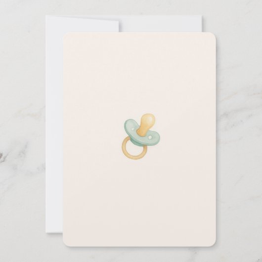 Soft Watercolor Baby Shower Bingo Card  招待状 (裏面)