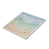 Soft Watercolor Beach Scene ID1207 タイル (側面)