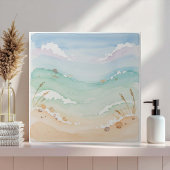 Soft Watercolor Beach Scene ID1207 タイル