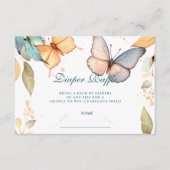 Soft Watercolor Butterfly Diapper Raffle エンクロージャーカード (正面)
