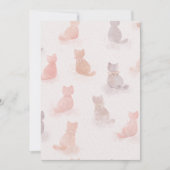 Soft Watercolor Cat Pattern Invitation 招待状 (正面)