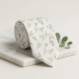 Soft Watercolor Eucalyptus ネクタイ