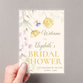 Soft Watercolor Floral  Customizable Bridal Shower アクリル招待状 (インサイチュ (ポータブル))