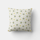 Soft Watercolor Floral Tile Pattern クッション (正面)
