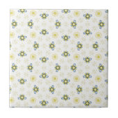 Soft Watercolor Floral Tile Pattern タイル (正面)