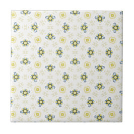 Soft Watercolor Floral Tile Pattern タイル