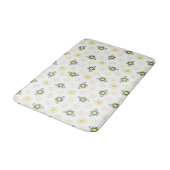Soft Watercolor Floral Tile Pattern バスマット (アングル)
