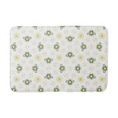 Soft Watercolor Floral Tile Pattern バスマット (正面)