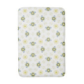 Soft Watercolor Floral Tile Pattern バスマット (正面縦)