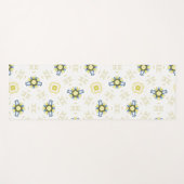 Soft Watercolor Floral Tile Pattern ヨガマット (正面(横))