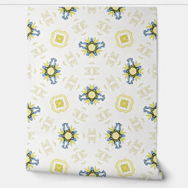 Soft Watercolor Floral Tile Pattern 壁紙