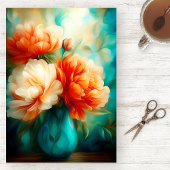 Soft Watercolor Floral Tissue Paper 薄葉紙