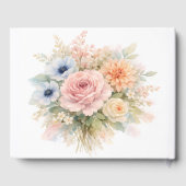 Soft Watercolor Floral Wedding ゲストブック (裏面)