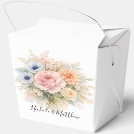 Soft Watercolor Floral Wedding フェイバーボックス