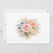 Soft Watercolor Floral Wedding Shower 招待状 (裏面)