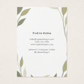 Soft Watercolor Foliage Paintbrush Print (裏面)