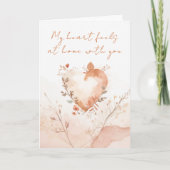 Soft Watercolor Heart with Botanical Flourishes シーズンカード (正面)