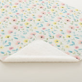 soft watercolor meadow blossoms シェルパブランケット (3/4)