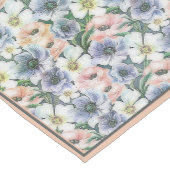 Soft watercolor pastel floral medium table runner ショートテーブルランナー (コーナー)