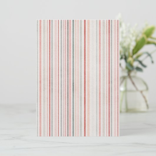 Soft Watercolor Stripes Invitation 招待状 (スタンド正面)