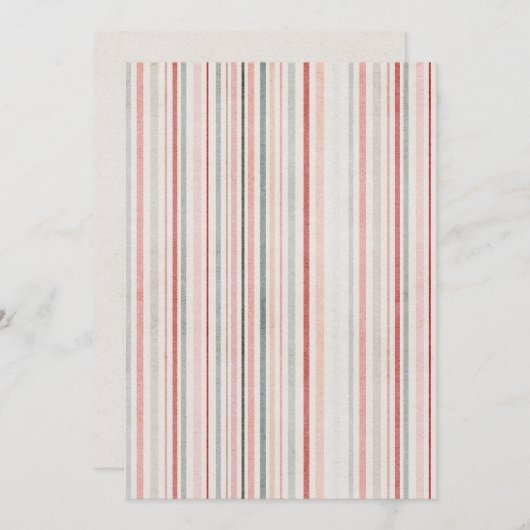 Soft Watercolor Stripes Invitation 招待状 (正面/裏面)