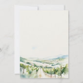 Soft Watercolor Vineyard Landscape Engagement 招待状 (裏面)