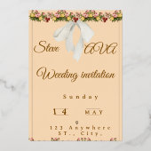Soft Watercolor Wedding Invitation 箔招待状 (正面)