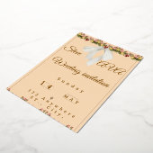 Soft Watercolor Wedding Invitation 箔招待状 (回転した状態)