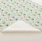 soft watercolor windflowers シェルパブランケット (3/4)