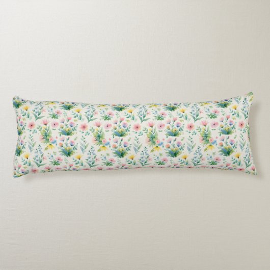 soft watercolor windflowers ボディピロー (裏面)