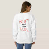 SOFT ≠ WEAK – Conceptual Typographic Streetwear De スウェットシャツ (裏面フル)