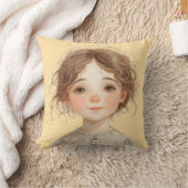 Soft Whimsy Portrait – The KindOnes Gentle Art クッション (ブランケット)