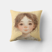 Soft Whimsy Portrait – The KindOnes Gentle Art クッション (裏面)