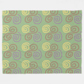 Soft Whirl Mosaic フリースブランケット (正面(横))