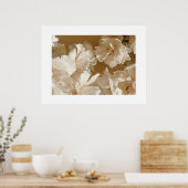 Soft White Floral ポスター (キッチン)