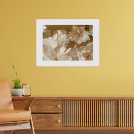 Soft White Floral ポスター