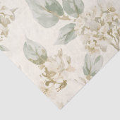 Soft White Hydrangea Floral Pattern 薄葉紙 (詳細)