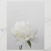 Soft white minimalist peony scrapbook paper (正面)
