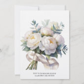 Soft White Peony with Eucalyptus Couples Shower 招待状 (裏面)