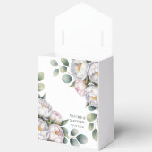 Soft White Peony with Eucalyptus Leaves Wedding フェイバーボックス (見開き)