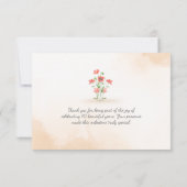 Soft Wildflower 70th Birthday Thanks サンキューカード (裏面)