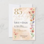 Soft Wildflower 85th Birthday for Her - 85 Years セーブザデート (正面)