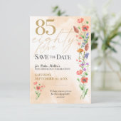 Soft Wildflower 85th Birthday for Her - 85 Years セーブザデート (スタンド正面)