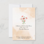Soft Wildflower 85th Birthday for Her - 85 Years セーブザデート (裏面)