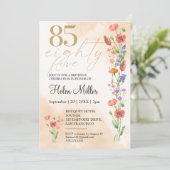 Soft Wildflower 85th Birthday For Her - 85 Years 招待状 (スタンド正面)