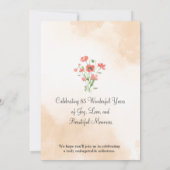 Soft Wildflower 85th Birthday For Her - 85 Years 招待状 (裏面)