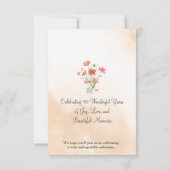 Soft Wildflower 90th Birthday for Her - Elegant セーブザデート (裏面)