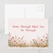 Soft Wildflower Border Meadow Watercolor  ポストカード (正面/裏面)