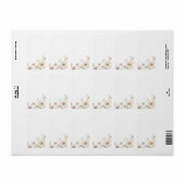 Soft Wildflower Border Watercolor Background ラベル (フルシート)